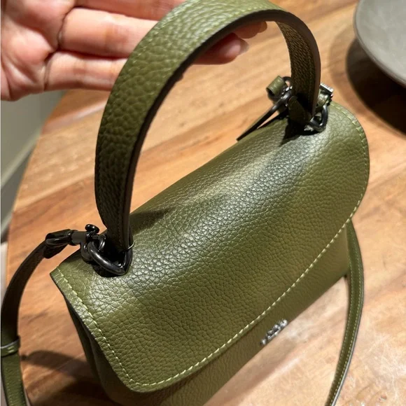 Coach Olive Green Emery Top Handle Satchel - Picture 13 of 15
